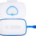On- The- Go Wipes Dispenser Baby Wipe Holders Travel Stroller Box Refillable Container for Car Bathroom Living Room Pouch Blue Travel Tissue Dispenser Blue
