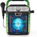 Singing Machine SML682BTBK Groove Cube Karaoke Player with Bluetooth and Echo Control, Battery Powered, Black