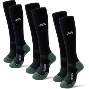 Compression Socks for Women and Men,Knee High 15-20mmHg Graduated Support(3 Pairs) Best for Nurses,Pregnant,Travel (Large)