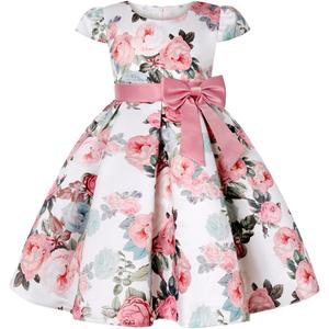 COMISARA 2-9T Girls Flower Dresses Party Easter Pageant Gown Dresses (5-6 Years, Bean Powder)