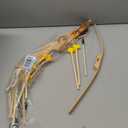 Handmade Wooden Crossbow - Archery Set with 10 Rubber-Tipped Bamboo Wood Arrows, 10 Suction Cup Arrows