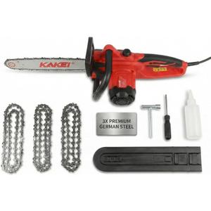 KAKEI 16-Inch 15-Amp Electric Chainsaw, 2200W Peak Power Corded Chain Saw with 3 German Steel Chains for Heavy Duty Wood Cutting