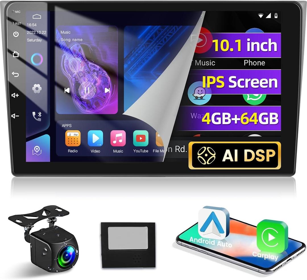 [4+64G] for Mazda CX9 2006-2016 Upgrade Stereo - 10.1 inch IPS Toushscreen Android 13 Radio - Wireless Carplay and Android Auto, Custom Homepage, AI DSP, WiFi, GPS, SWC + AHD Backup Camera + Canbus