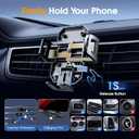 SUUSON Upgraded 3-in-1 Car Phone Holder Mount [Powerful Suction] Phone Mount for Car Dashboard Air Vent Windshield,for All iPhone Android Phone, Jet Black