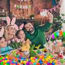 100 Pcs Prefilled Easter Eggs Filled with Novelty Toys,Bright Colorful for Easter Basket Stuffers,Easter Party Favors and Hunt