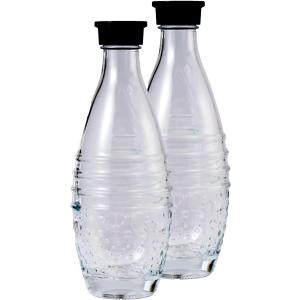 2 Glass Bottles for (NOT INTERCHANGEABLE WITH PLASTIC) SodaStream Aqua Fizz, Crystal and Penguin Carbonating Sparkling Water Machines