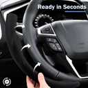 Steering Wheel Cover for Ford Fusion 2013-2020/ Edge 2015-2024 Steering Wheel Cover Protector Accessories (Perforated Black Leather)