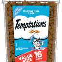 Temptations Classic Crunchy and Soft Cat Treats Tempting Tuna Flavor, 16 oz. Tub (1 Pound (Pack of 1)), Best By: 11/2026