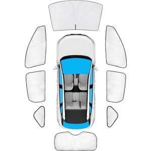 KMF 8pcs Thicken Full Window Sun Shades Custom for Hyundai Tucson Accessories 2022-2024 2025, Sun Visor Privacy Car Window Covers for Windshield Side Rear, UV Block and Blackout for Camping/Outdoor