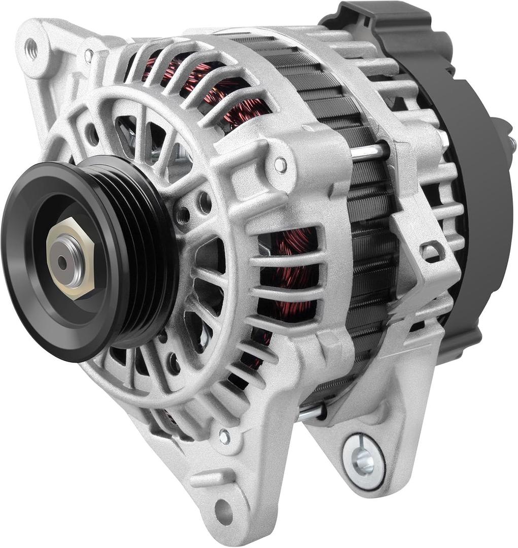 SCITOO New Replacement Alternator Fits for Hyundai Accent 2006-2009 1.6L,for Kia Rio/Rio5 2006-2009 1.6L,for Kia Sportage 2005-2009 2.0L - 90Amp 12V CW 4-Groove,Replaces OEM 11011 37300-22650