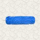 7'' Inch Texture Rubber Roller Single Color DIY Patterned Paint Roller Decorative Used for Home Wall Decoration(EG061C)