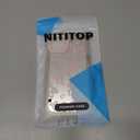 NITITOP Compatible with iPhone 11 Case Cute Mirror Bow Love Heart Pattern for Women Girls Ribbon Design Shockproof Silver Protective Phone Cover - Light Pink Bow