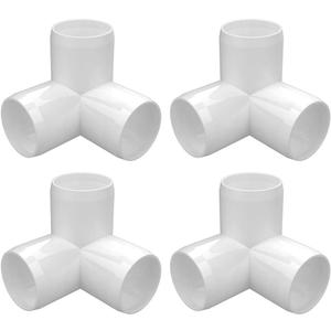 LetsFix 3 Way PVC Fittings 1-1/4 Inch (4-Pack), Furniture-Grade, Heavy-Duty Pipe Connectors for Plumbing, DIY Projects, and Home Furniture Assembly, Compatible with 1-1/4" Schedule 40 PVC Pipes