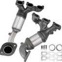 JT Catalytic Converter Compatible with Ford Fusion 2006-2012, Mercury Milan 2006-2011, Zephyr 2006 3.0L front and rear (EPA Compliant)