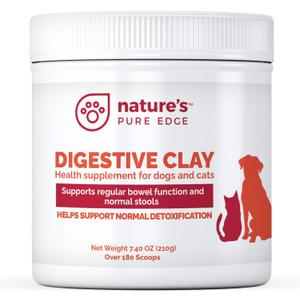 Clay Powder Anti Diarrhea for Dogs & Cats. Supports Gas Relief. Normalizes Gut PH in Dogs and Cats. Constipation Relief. Extra Large 7.40 oz.