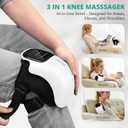 Medcursor Knee Massager, Cordless Heated Knee Massager with 3 Heating Levels, 3 Vibration Modes, LED Screen & Adjustable Straps, Massage with Heat for Relief