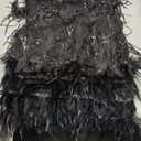 Women 1920s Gatsby Flapper Dress Sexy Open Back Strap Fringed Cocktail Party Dress with 20s Accessories (Black, L)