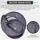 2 x Handy Laundry Foldable Shower Caddy - Collapsible, Portable, Drainage Hole, Carry Handle, Large Compartments, Great Organizer for Camp, Travel, Gym, and Dorm (Black)