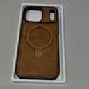 Magnetic for iPhone 17 Pro Max Leather Case,Invisible Stand [Compatible with Magsafe] Slim Kickstand Phone Cove for iPhone 17 Pro Max caseBrown