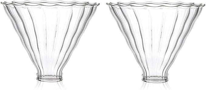 2pcs Glass Funnel Pour Over Coffee Filters,Coffee Drippers