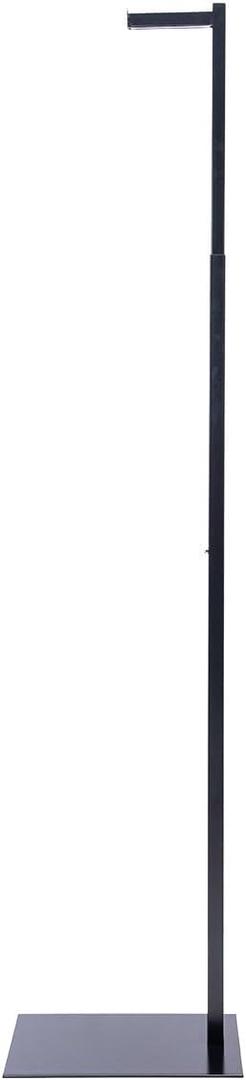 SSWBasics Adjustable Black Costumer Stand Single Arm Clothes Rack - Retail Clothing and Garment Display Stand Ideal For Showcasing Hanging Items In Thrift Shops, Boutiques and Retail Stores