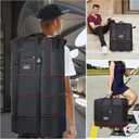 Travel bag with wheels, expandable, foldable, luggage bag, large capacity foldable rolling travel bag, suitable for men and women for moving house, studying abroad and traveling