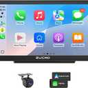 7 Inch Wireless CarPlay Screen for Car, Portable Car Stereo Touch Screen for Apple CarPlay & Android Auto with Backup Camera, Voice Control, BT Music, Navigation, Mirror Link (Black)