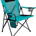 Kijaro Dual Lock Portable Camping Chair - Versatile Folding Sports and Outdoor Chair for Lawn - Locks Position - Ionian Turquoise