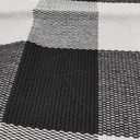 SEEKSEE Cotton Buffalo Plaid Rug 2'x3' Black and White Checked Rug Washable Doormats Indoor Outdoor Rugs for Layered Front Door Mats, Porch, Kitchen, Farmhouse, Entryway (2ftx 3ft(Rectangular), Black and White Plaid)