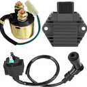 Ignition Coil/Starter Solenoid Relay/Voltage Regulator Rectifier set of 3 Fits for Honda Rancher Fourtrax TRX350 TRX350TE TRX350TM TRX350FE TRX350FM TRX450 TRX450ES 1997-2006