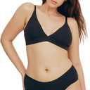 Organic Basics Women's Core Organic Cotton Triangle Bralette, Black, Small