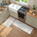 KIMODE Anti Fatigue Kitchen Mats for Floor, Abstract Farmhouse Kitchen Rugs, Cushioned Kitchen Floor Mats, Comfort Standing Mat for Sink, Laundry, Office, Desk Multi-Grey 17"x47"+17"x29"