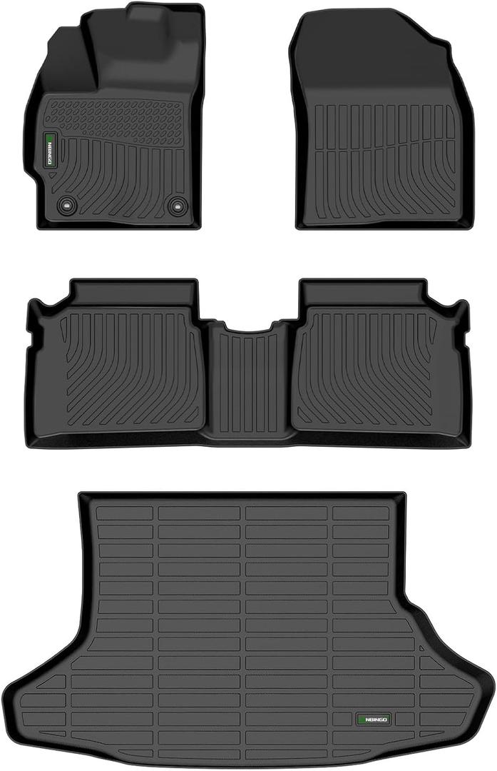 ANBINGOFit Toyota Prius Floor Mats 2010-2015& Cargo Liners All Weather Mats for Prius for Prius Car Weather Mat TPE Car Matt Rugs for Prius Rubber Trunk Carpet for Prius