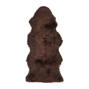 LLB Genuine Sheepskin Area Rug Wool Rug Fur Carpet Fluffy Shaggy Fur Rug for Living Room Kids Bedroom Real Sheepskin Throw Lambskin Rugs Sofa Chair Seat Covers (Chocolate Brown, 2 x 6 ft Sheepskin)