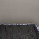 Bedfolks Plush Dog Crate Bed, Washable Cover, Faux Fur, Large, 35"x23", Dark Blue