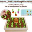 2 x Skrtuan Montessori Toys for Toddlers 3 4 5 Years Old Boys Girls Baby, Wooden Toy Carrot Harvest Game, Educational Toys Shape Sorting Matching Puzzle, Memory Game Fine Motor Skill Gifts for Kids 3-5