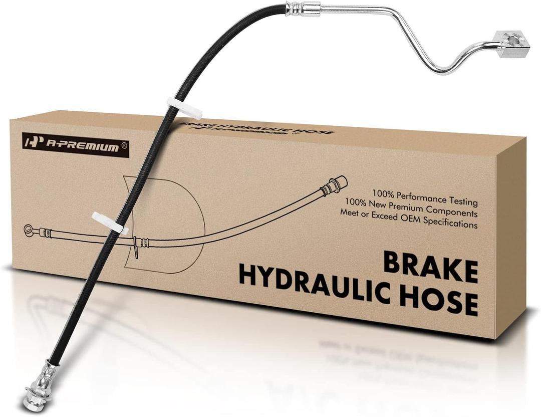A-Premium Front Driver Brake Hydraulic Hose Compatible with Select Ford Models - For F-250/F-350 Super Duty 1999 2000 2001 2002 2003 2004, with Manual Locking Hubs; 4WD - Replace# F81Z2078CB