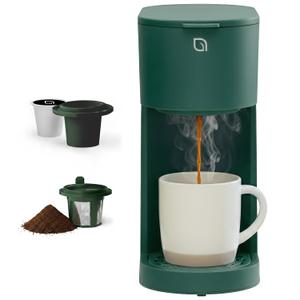 WILLOW Eco Series Single Serve Coffee Maker for K Cup and Ground Coffee, 6 to 12oz Brew Sizes with Strong Brew Option, Small Coffee Machine with Removable Reservoir & Reusable Filter, Eco-Friendly