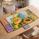Rotating Puzzle Board w 6 Drawers & Cover for 1500 Pieces, Jigsaw Boards, Medium-1500pcs