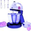 Stand Mixers, 7 Speeds With 3QT Stainless Steel Bowl, Stand and Hand Mixer with Dough Hook, Whisk, Mixing Beater for Baking, Cake, Cookie, Kneading (GU1)