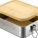 BSTKEY Butter Dish with Lid for Countertop, Stainless Steel Butter Holder Container with Silicone Sealing, Unbreakable Butter Keeper for Kitchen, Holds 1 Stick West or 2 Sticks East Coast Butter (Medium)