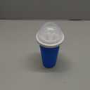 Slushy Maker Cup, Slushie Cup Maker, Milk Cola Juice Squeeze Cup, Magic Quick Freeze Cup, Cooling Cup, Smoothies Cup with Lids and Straws for All Age (Blue)