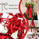2 x Generic 1 1/2 Inch, 25 Yards Red Polyester Silk Fabric Ribbon, Hairband, Craft Ribbon, Single Side, Perfect for Gift Wrapping, Bouquet, Wedding, Bow Craft, Festive Occasions