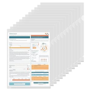 Oqqlin 100 Pcs Clear Document Folders Bulk, L-Type Plastic Copy Safe Project Pockets for A4 Paper Waterproof Folders Sleeves for Home, School, Office