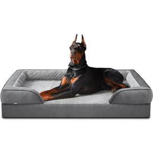 INVENHO Orthopedic Extra Large Dog Bed, XXL Waterproof Dog Sofa, Egg-Crate Foam Couch with Washable Removable Cover, Waterproof Lining and Nonskid Bottom, Size: XXL (48"x 35"x 6.5")