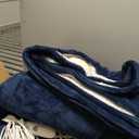 Electric Blanket Twin Heated Blanket 62''X84'', Fast Heating Blanket Soft Flannel & Fluffy Sherpa with 5 Heating Level and 10 Hours Auto-Off, ETL/FCC Certified, Warm Gifts for Loved one, Navy Blue