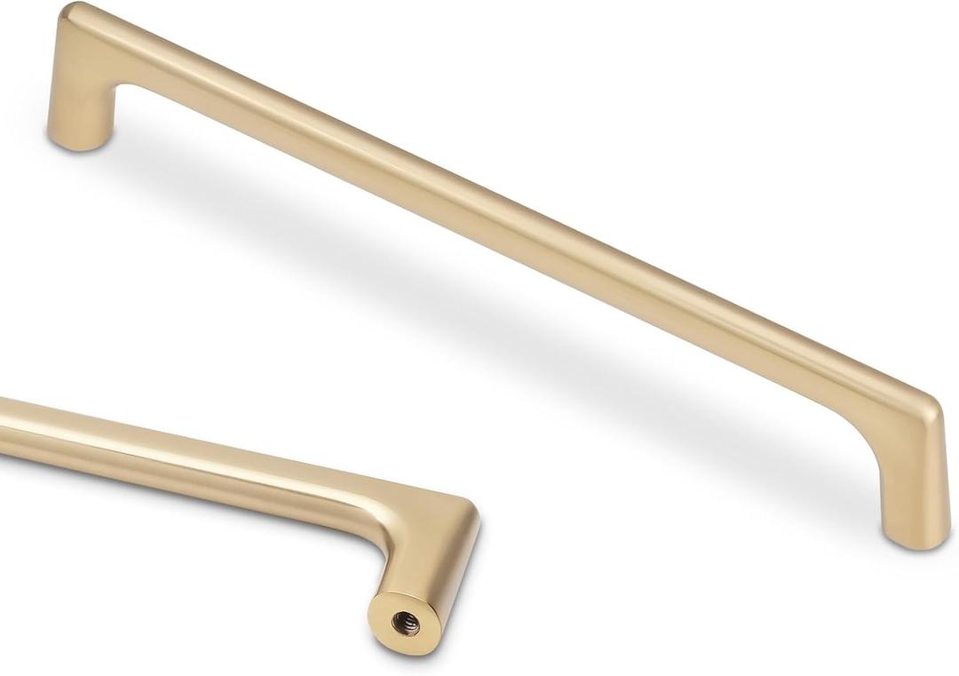 10 Pack 6-1/4 Inch(160mm) Cabinet Pulls Champagne Bronze Kitchen Cabinet Pulls Drawer Pulls Solid Cabinet Hardware