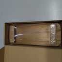 Wood Riser Small Decorative Tray Sink Soap Dish, Vanity Tray Pedestal Stand 8.7 x 3.6 inches (Light Brown)