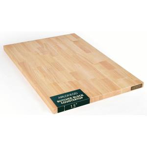 Hevea Butcher Block Countertop, 36"×25"×1.5" Unfinished Wood Table Top