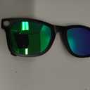 Polarized Clips for Ray-Ban Meta Wayfarer RW4008 (Size M 53-22), Protect Your Eyes for Men & Women - Black Frame - Green (Gray)